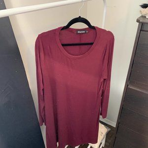 Plum long sleeve dress